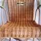 Fauteuil ancien en rotin bicolore