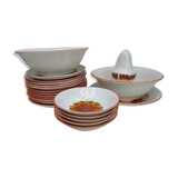 Gien ceramic "desserts" service - fruit, cake, cream