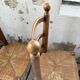 Set of 4 oak and straw chairs Dudouyt 1940