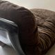 Marsala armchair in plexiglass and brown short pile velvet, Ligne Roset 1970