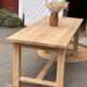 Large antique farmhouse table in raw solid oak.