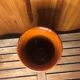 Old soulaines vase france ceramic brown & orange vintage #a393