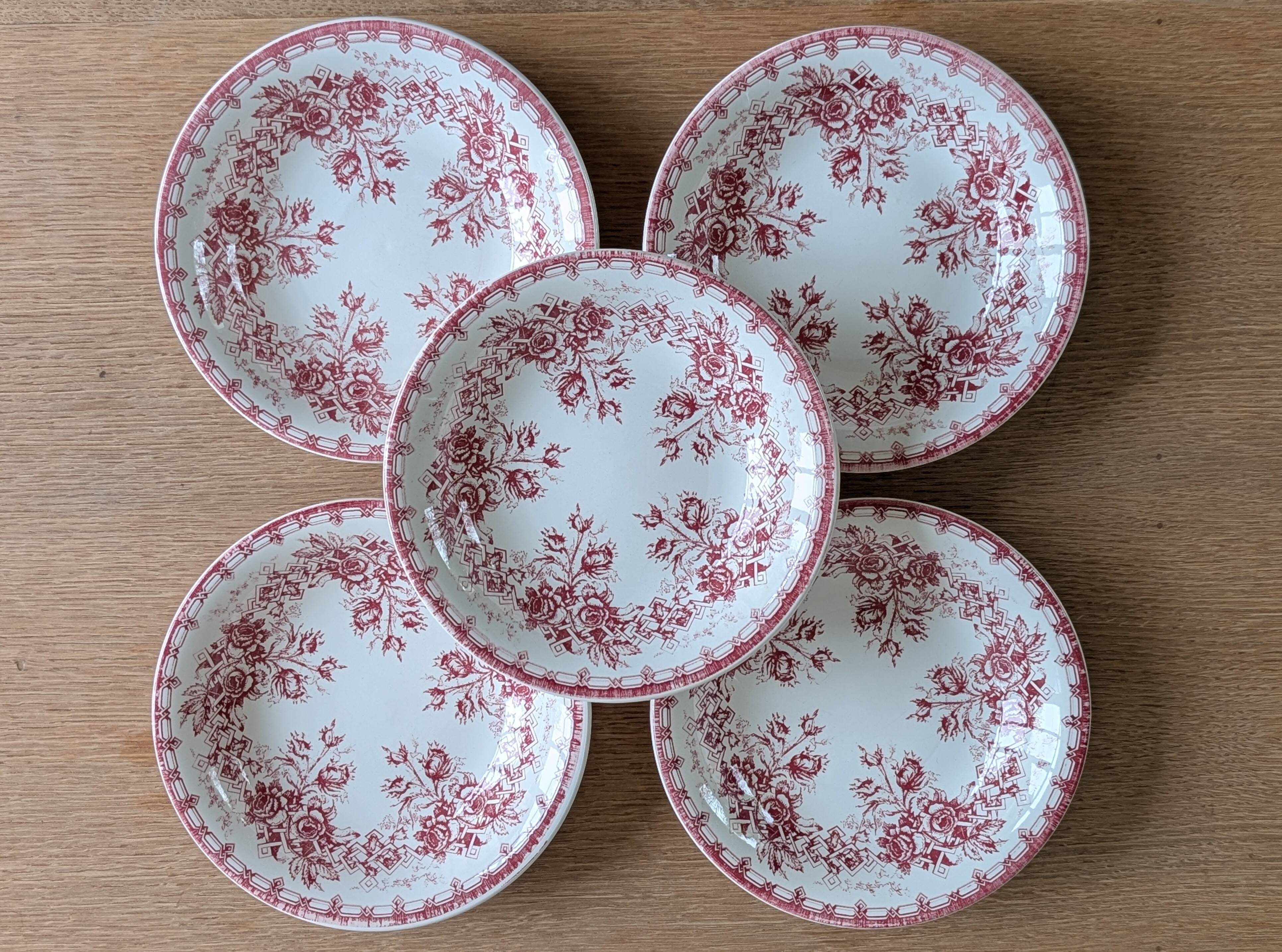 5 deep plates Sarreguemines