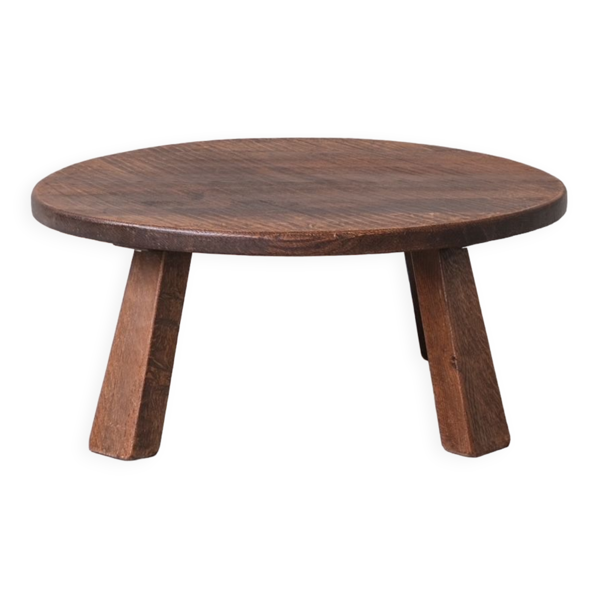 Brutalist oak mid-century dutch coffee table