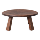 Brutalist oak mid-century dutch coffee table