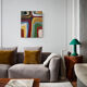 Colorful abstract painting "Rainbow n°4" 72x60 cm