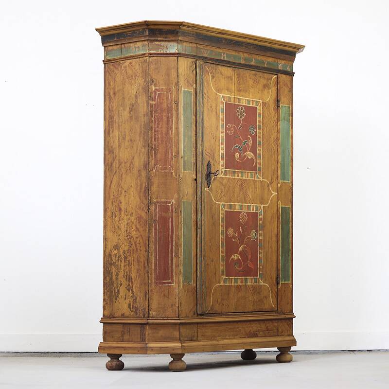 Painted Folk Art Bridal Cupboard 1764