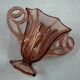 Old vase pink glass style cup with handles