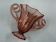 Old vase pink glass style cup with handles