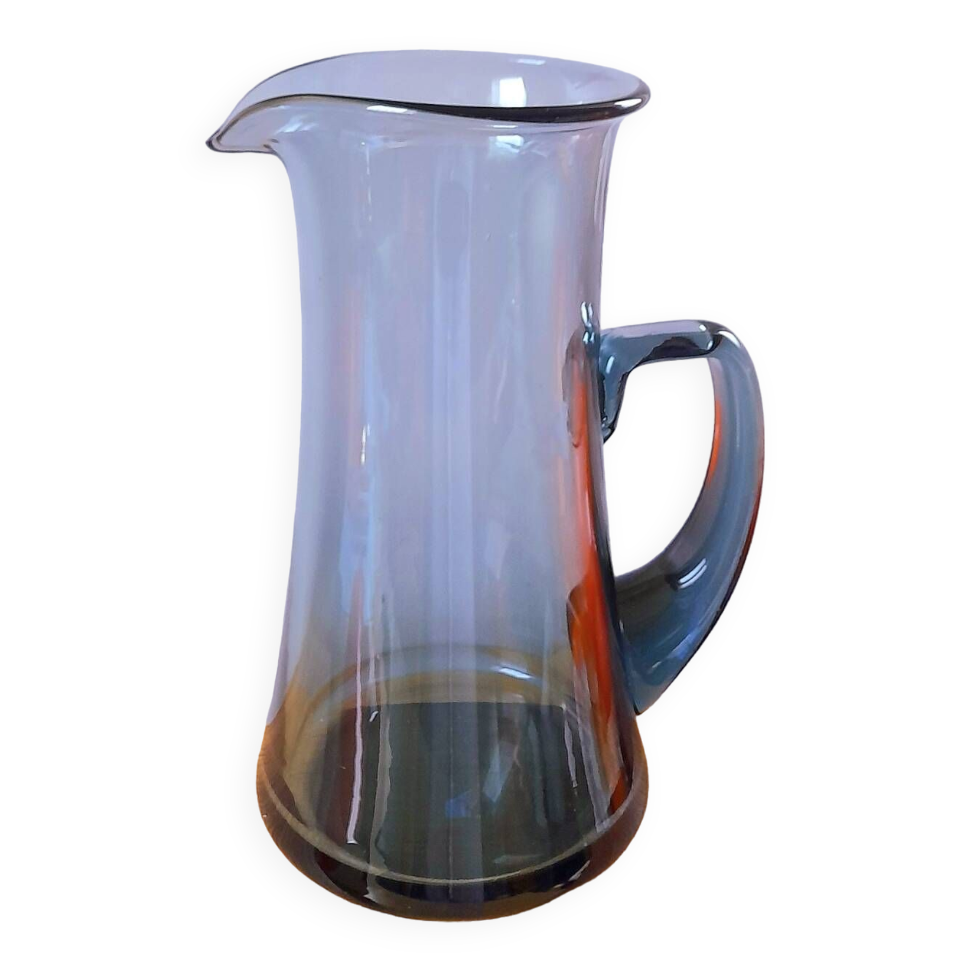 Scandinavian blue glass carafe