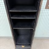 Black patinated curtain filing cabinet