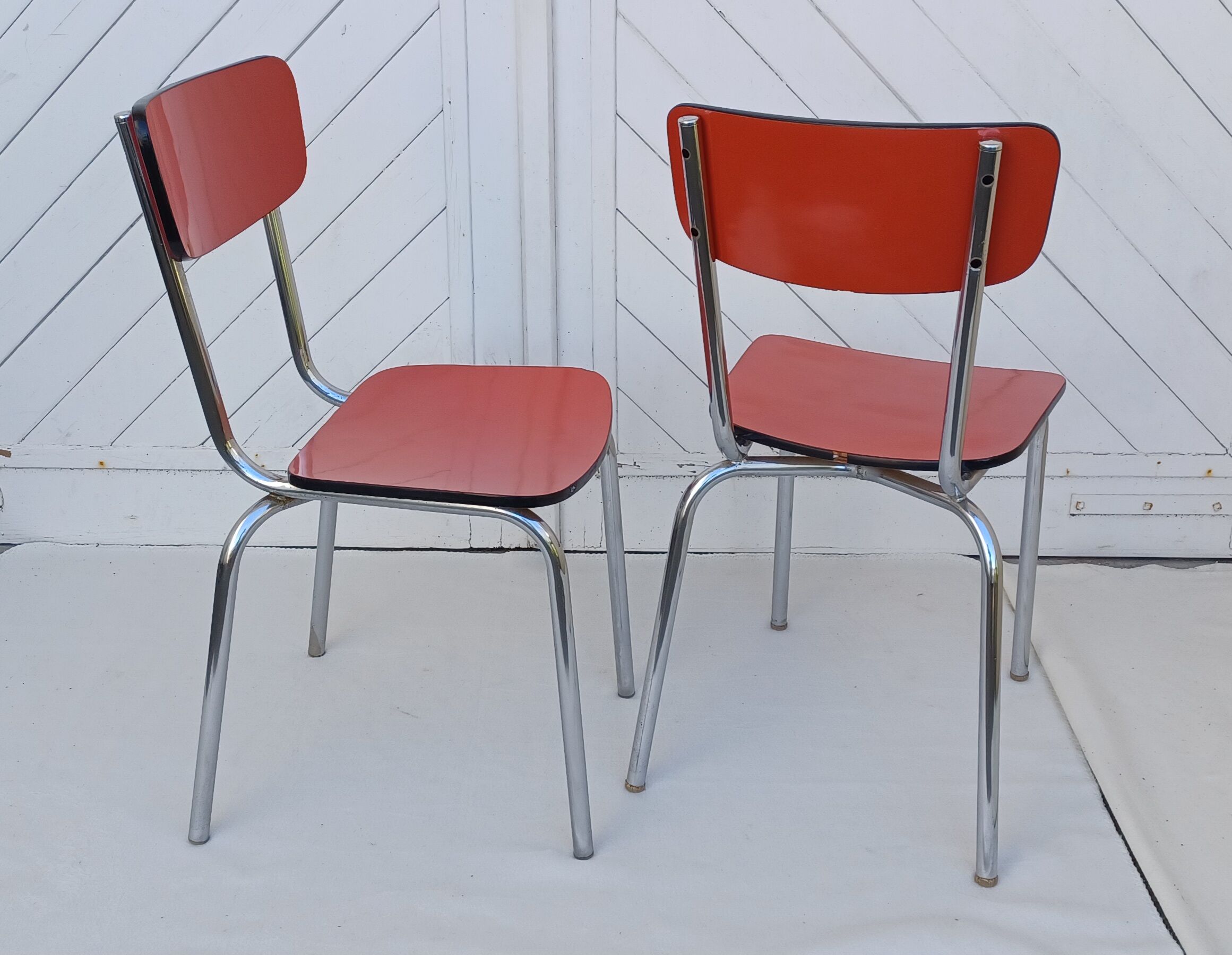 Paire de chaises en formica vintage