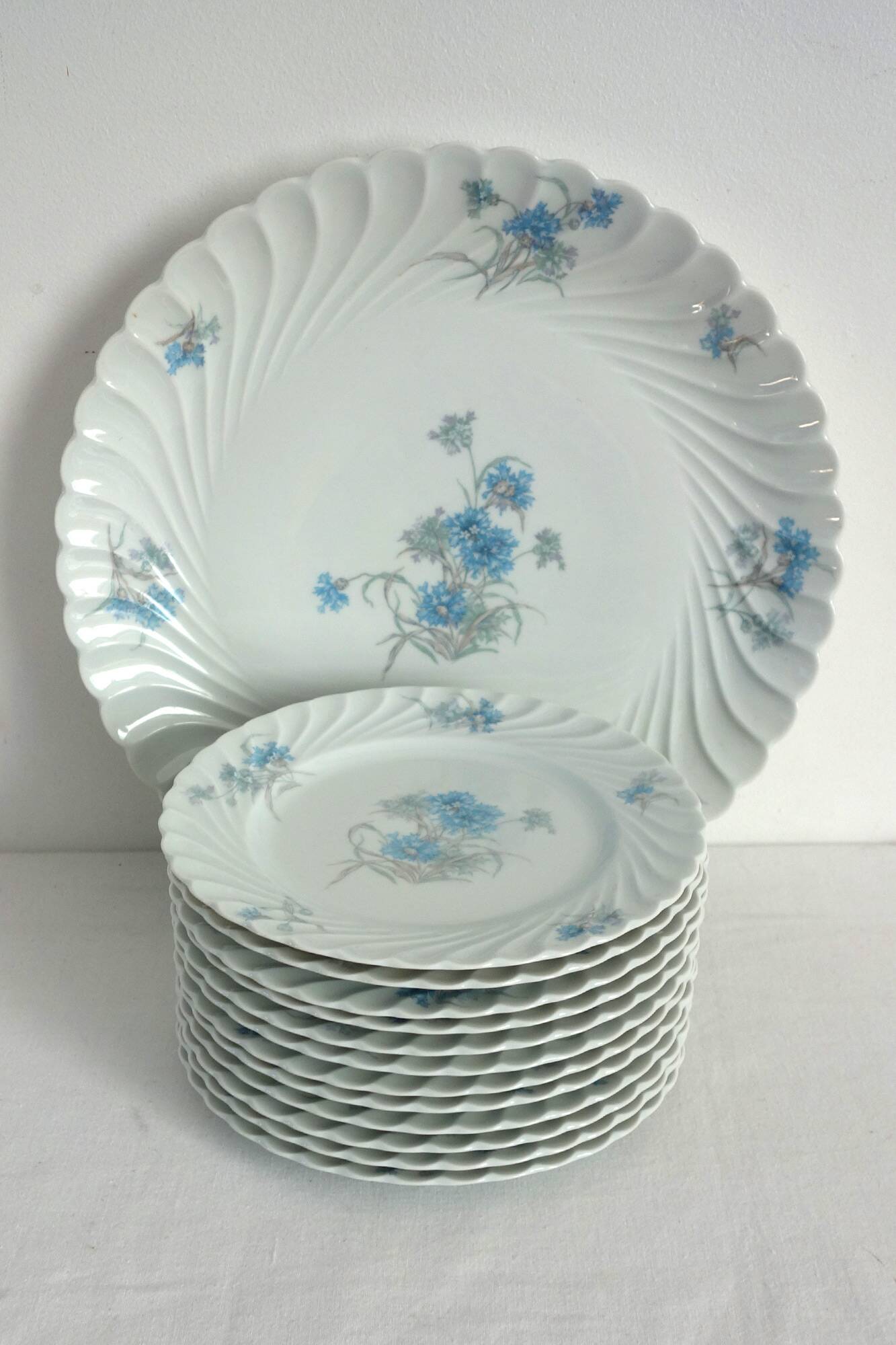 Dessert service for 12 "Bergère", Haviland Limoges
