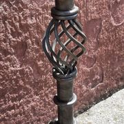 Candle holder or wrought iron candlestick (Height 41 cm)