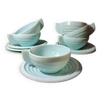 Set of 6 art deco coffee cups