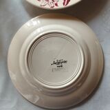 Set of six dessert plates Sarreguemines model Denise