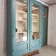 Bibliothèque vintage bleue