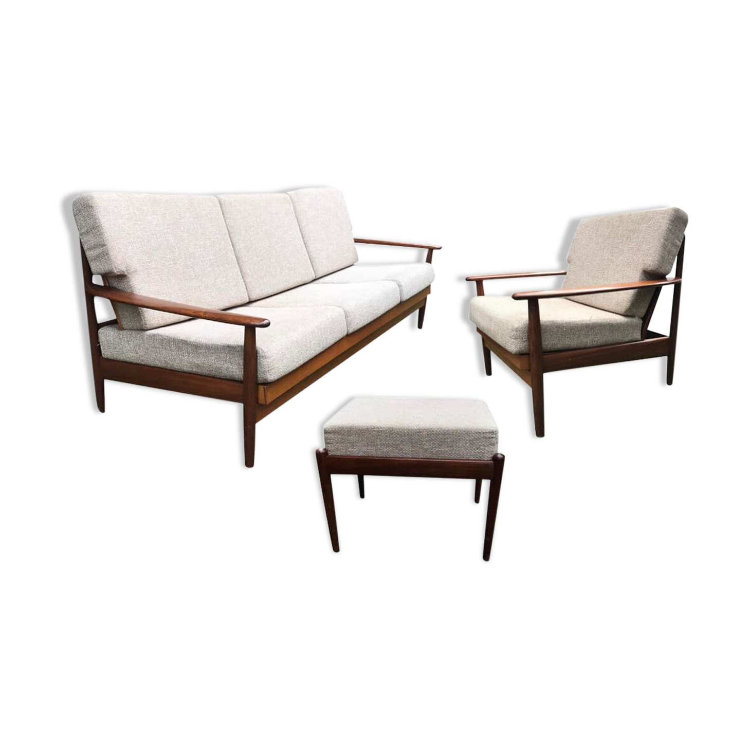 Scandinavian teak lounge set, 1960s