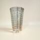 Art Deco geometric pattern molded glass vase from the 1940s