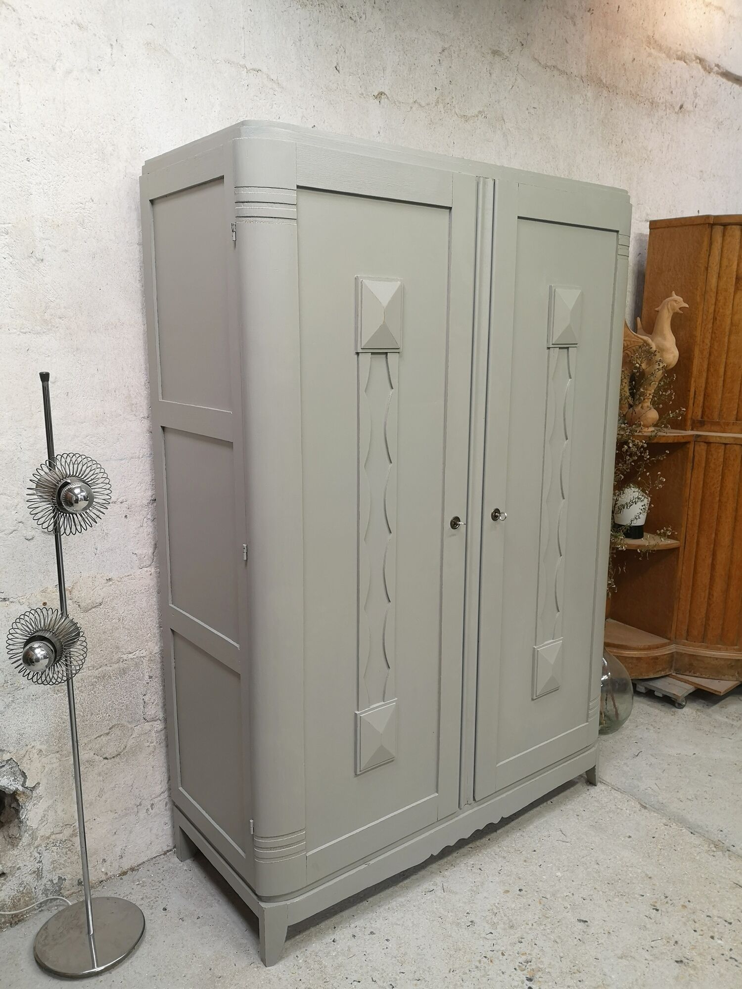 Armoire penderie lingère parisienne 40 50 60 60 patine shabby
