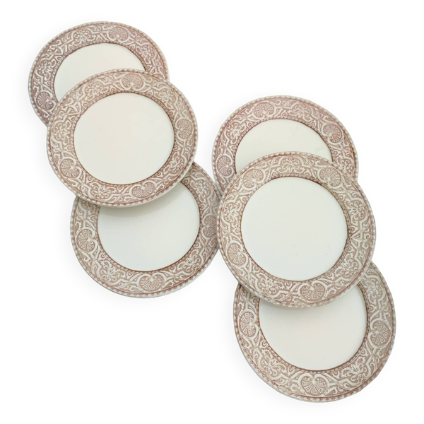 Lot de 6 assiettes anciennes Henri II Labrador - Bon état sur Selency