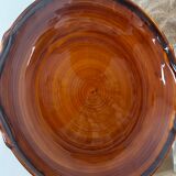 Vintage large serving plate brown honey Luneville