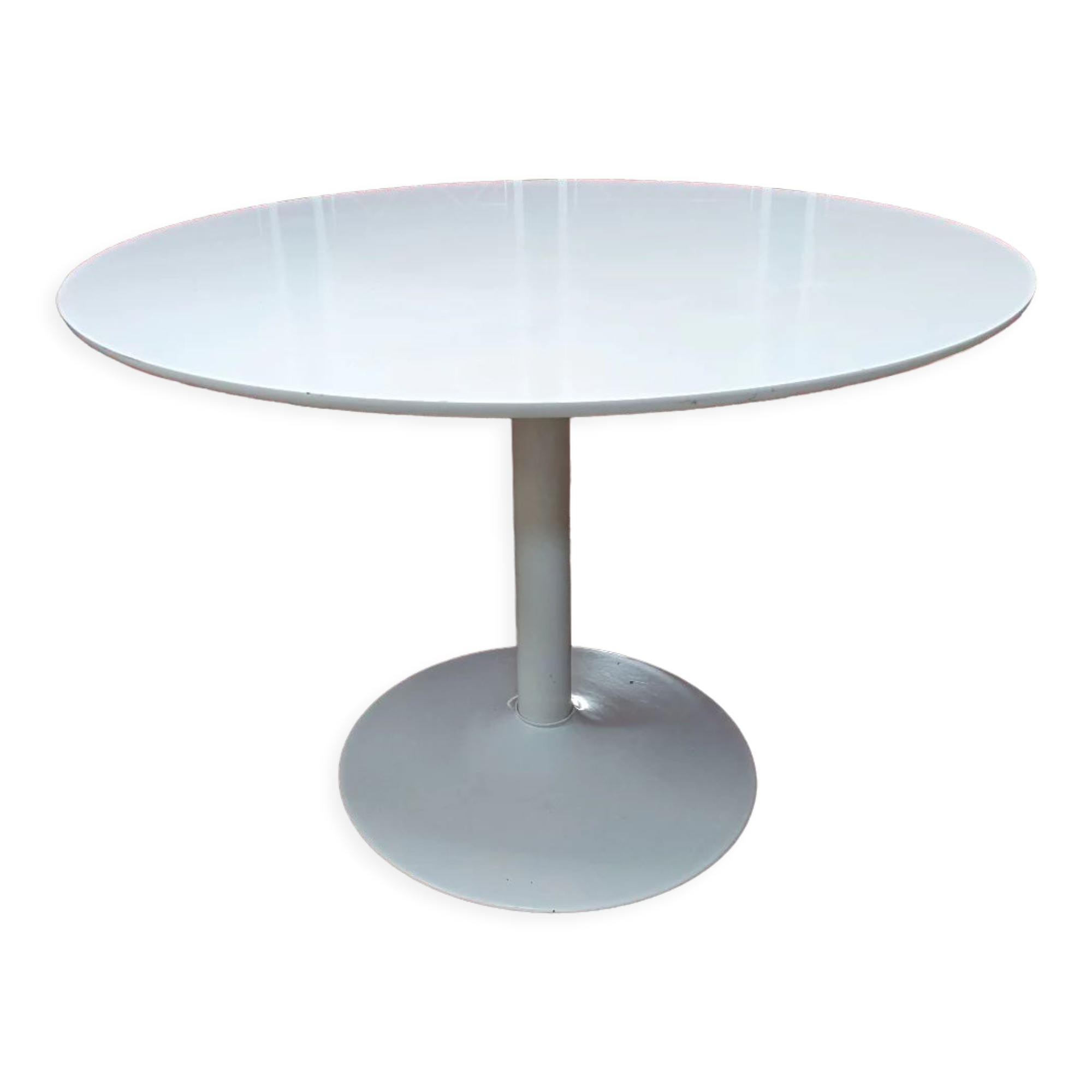 Table à manger ronde blanche 4 ou 6 personnes