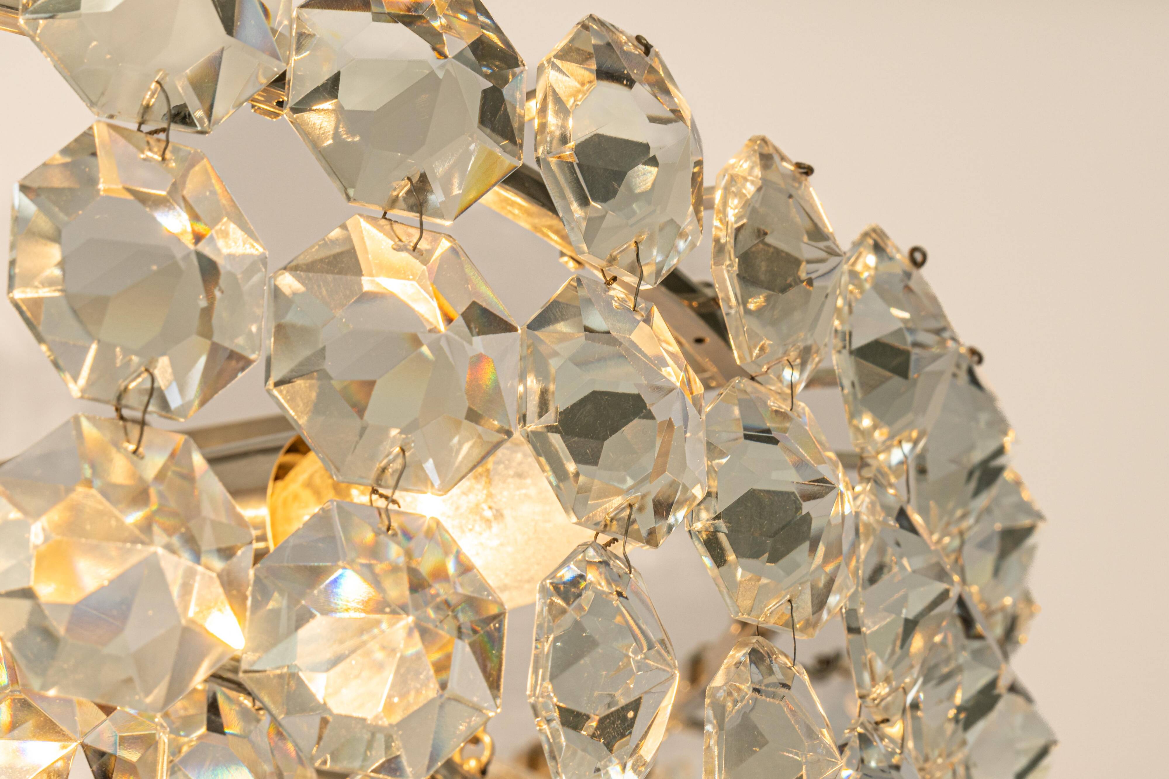 Lustre Bakalowits, Chrome and Crystal Glass, Austria, 1960s