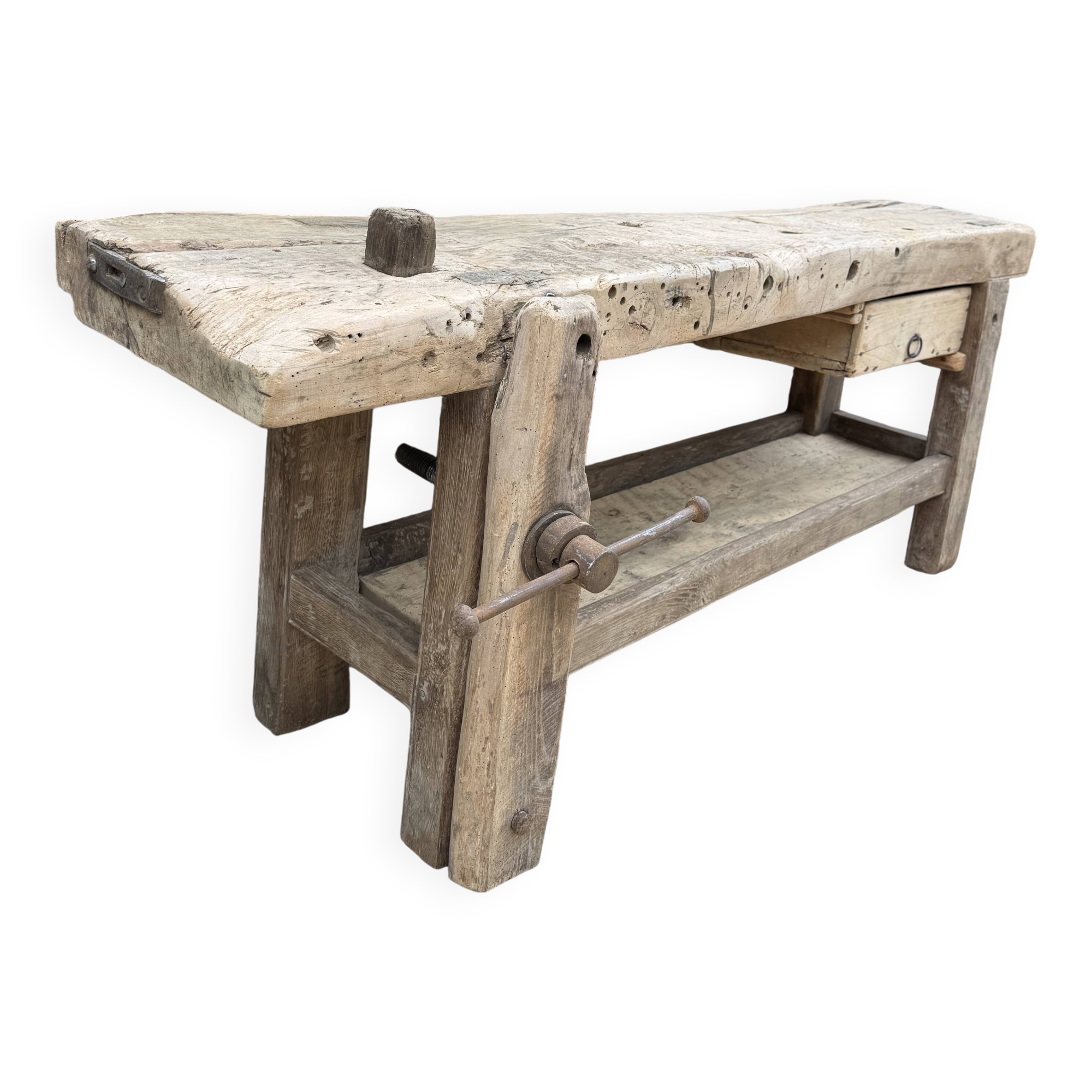Renovated carpenter's workbench 170cm