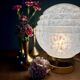 Vintage Art Deco globe table lamp in white Clichy glass