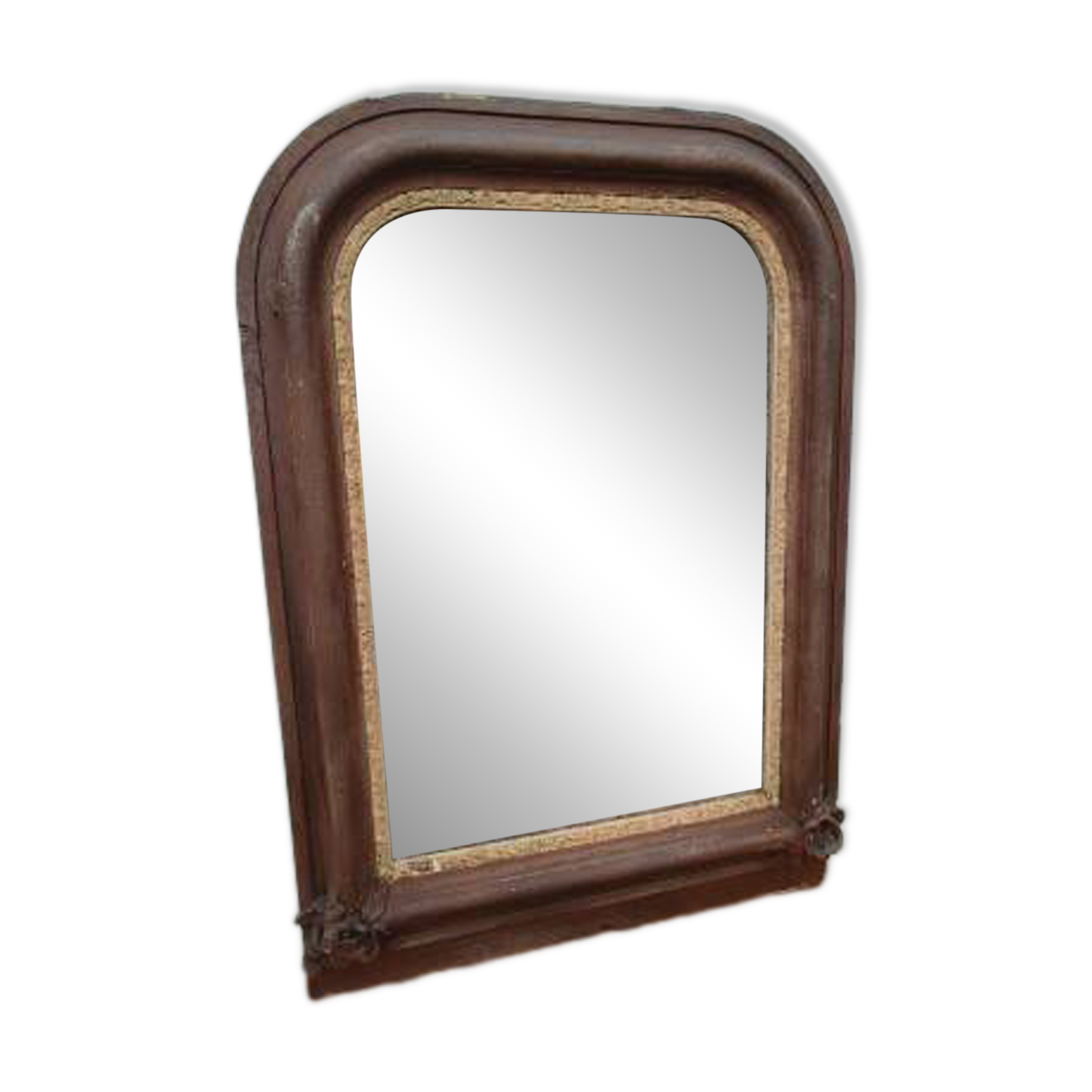 Miroir de cheminée 19ème bois et stuc