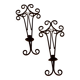 Pair of vintage black metal sconces