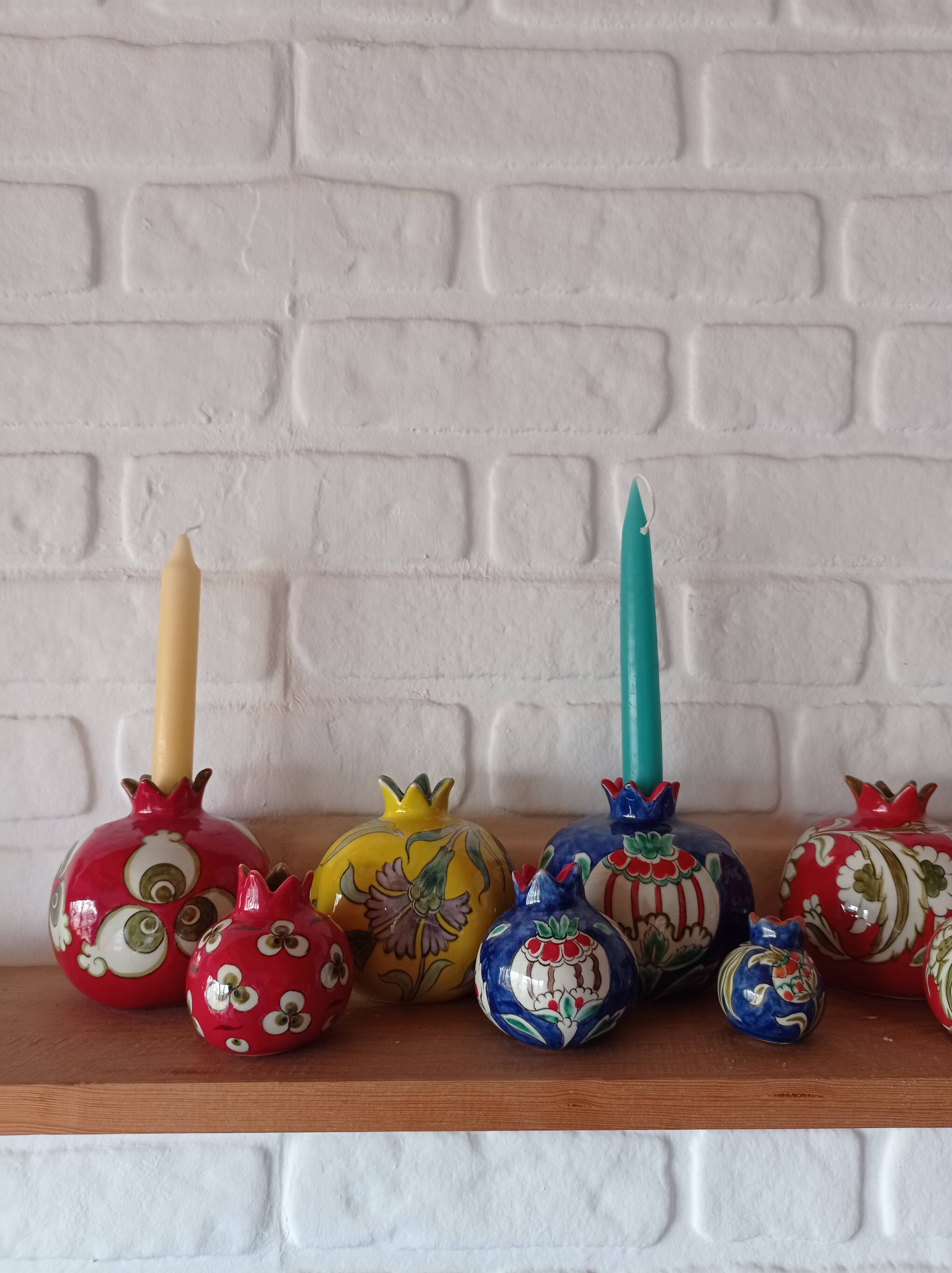 Large ceramic candle holder