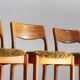 Vintage Danish solid teak dining room chairs Juul Kristensen set of 6