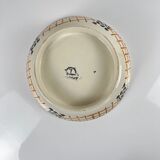 Plate on foot, ironstone, Badonviller "Roscoff", 1930