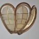 Wall light mother-of-pearl and bamboo flower shape