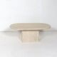 Medium Oval Travertine Coffee Table