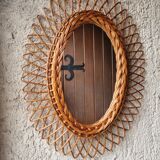 Miroir rotin