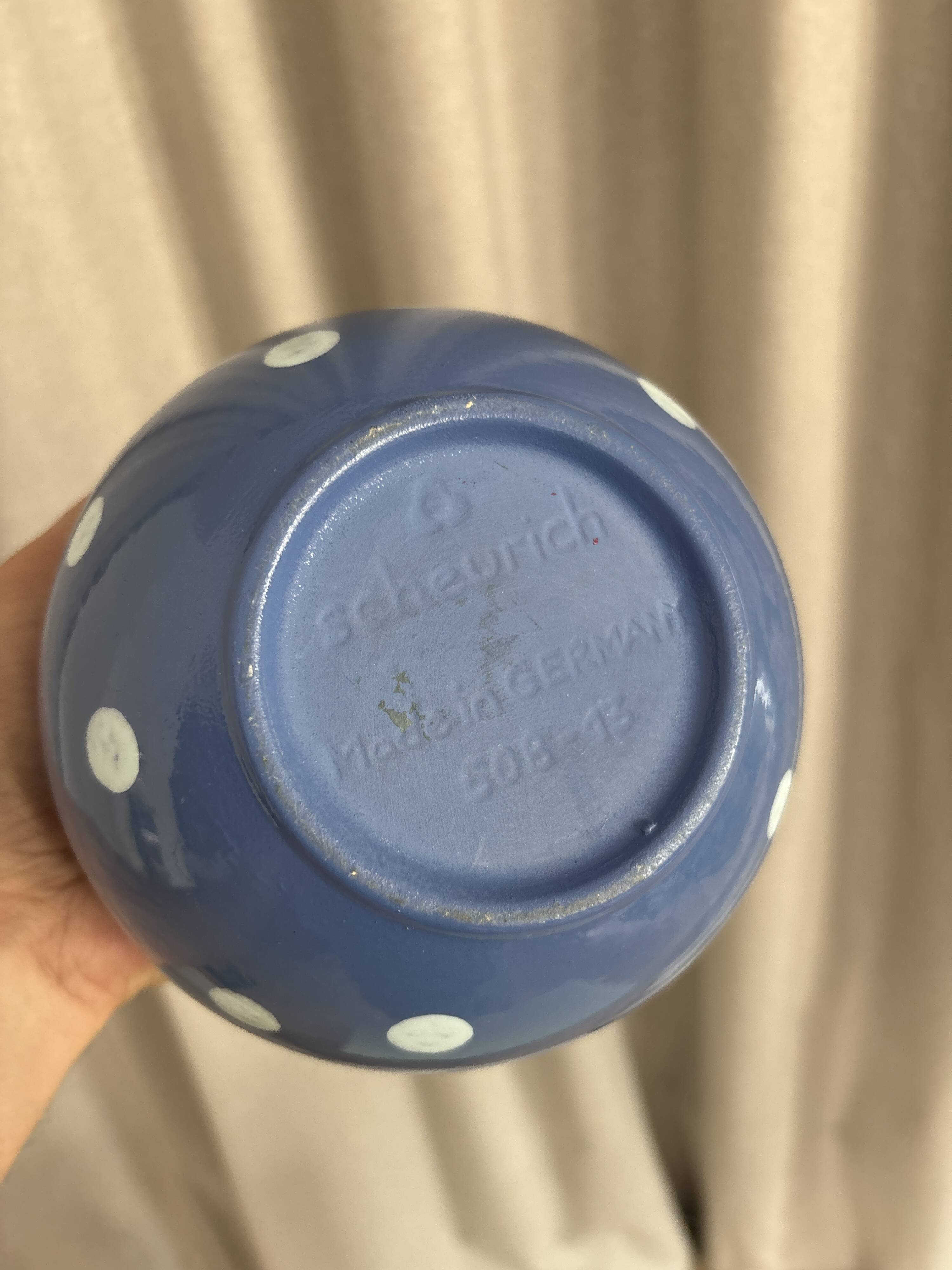 Vase vintage a pois - Scheurich Keramik