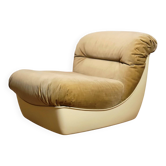 Vintage Space Age lounge chair in gold-coloured velvet