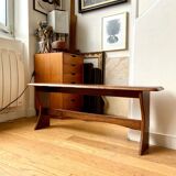 Dark wood bench