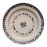 Plat rond faïence Rouen