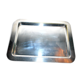 Vintage silver metal rectangular tray