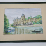 Watercolor painting signed P. Kneppert, The Castle