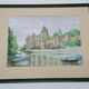 Watercolor painting signed P. Kneppert, The Castle