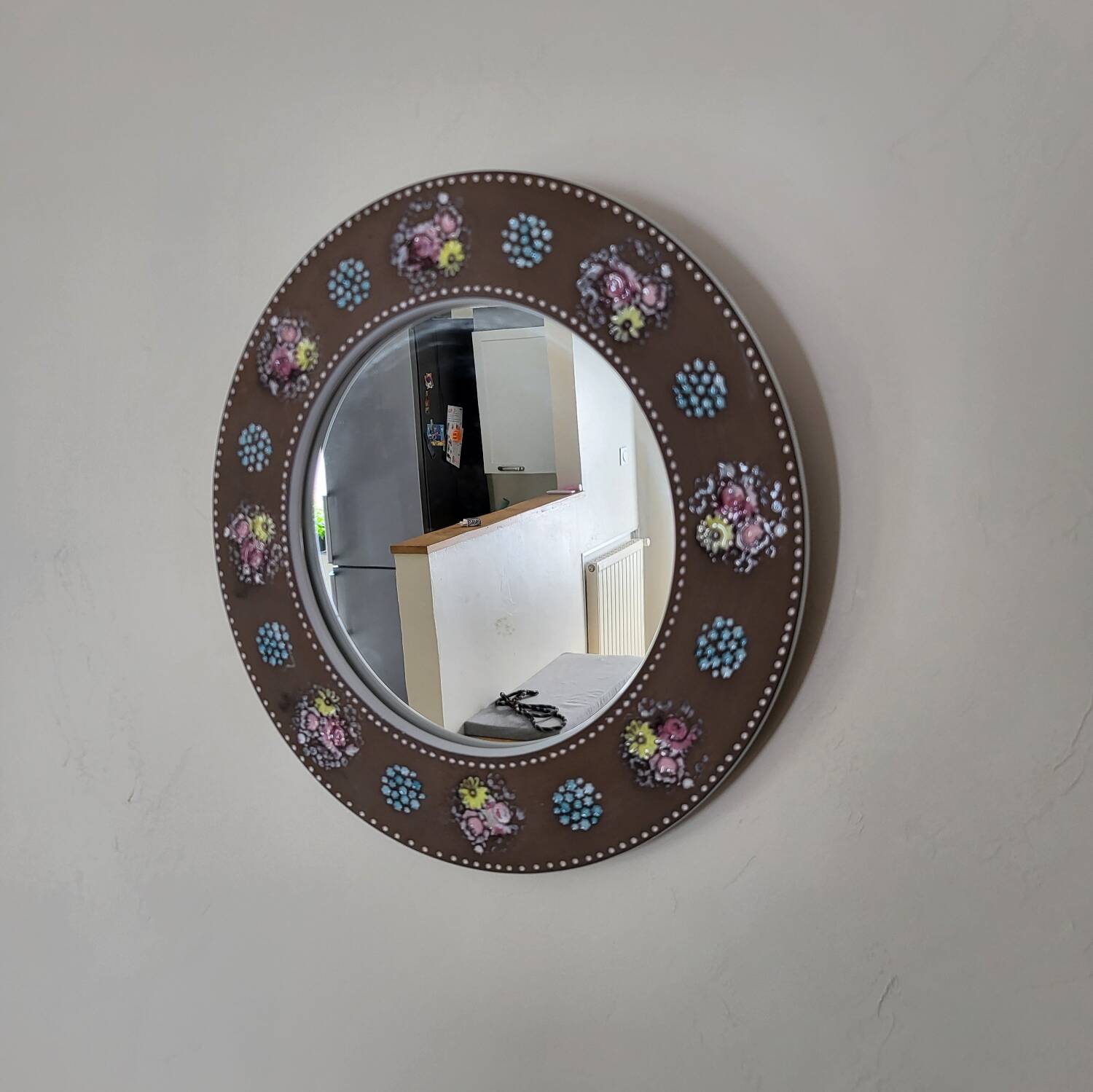 Mari Simmulson Ceramic Mirror Floral Decor/Scandinavian Design