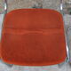 Pair of orange velvet chairs Roche Bobois 70s
