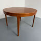 Extendable round teak table French design TV furniture Paris 1960