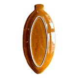 Sarreguemines fish dish in ochre glazed earthenware