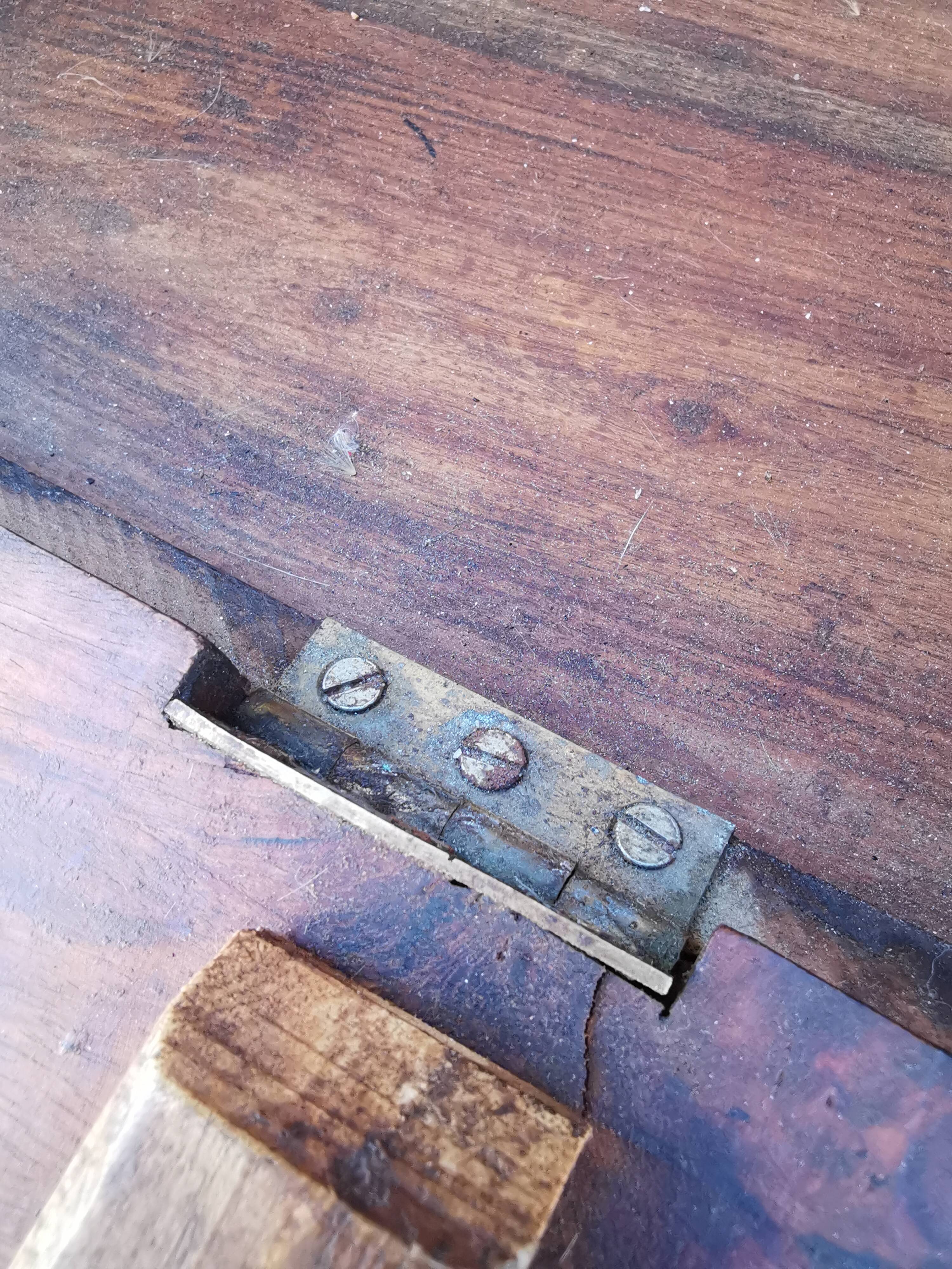 Old chest made of rosewood of the Indies
